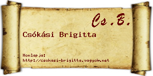 Csókási Brigitta névjegykártya